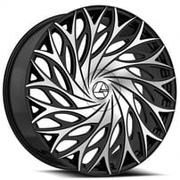 20" Azara Wheels AZA-525 Gloss Black Machined Rims