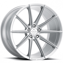 22/24" Staggered Blaque Diamond Wheels BD-11 Gloss Silver Polaris Slingshot / 3-Wheeler Rims