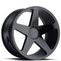 24" Staggered Blaque Diamond Wheels BD-15 Gloss Black Polaris Slingshot / 3-Wheeler Rims