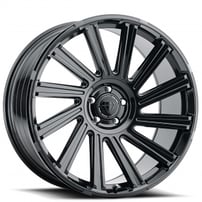 24" Staggered Blaque Diamond Wheels BD-40 Gloss Black Rims 