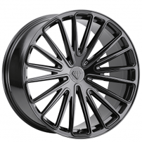 22" Blaque Diamond Wheels BD-715 Gloss Black Rims