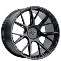20" Staggered Blaque Diamond Wheels BD-F18 Gloss Black Flow Forged Rims 