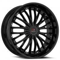 22x8.5" Cavallo Wheels CLV-42 Gloss Black Rims