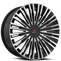 22x8.5" Cavallo Wheels CLV-48 Gloss Black Machined Rims