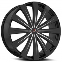 24" Cavallo Wheels CLV-49 Gloss Black Machined Rims