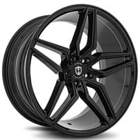 18" Staggered Curva Wheels C25 Gloss Black Rims