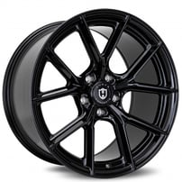 18" Staggered Curva Wheels CFF70 Gloss Black Flow Forged Rims