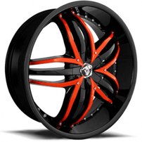 20" Diablo Wheels Angel Black with Custom Finish Inserts Rims