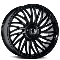 24" Dolce Luxury Wheels Sesto Gloss Black Floating Cap Rims