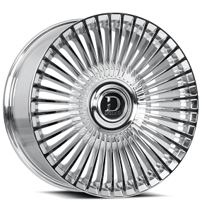 24" Dolce Luxury Wheels Trento Chrome Floating Cap Rims