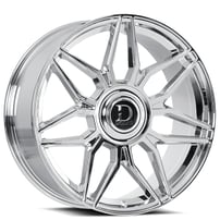 24" Dolce Luxury Wheels Verona Chrome Floating Cap Rims