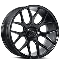 20" Staggered Dolce Performance Wheels Monza Gloss Black Rims