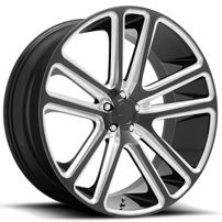 24" Dub Wheels Flex S255 Gloss Black Milled Rims