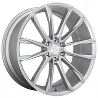 24" Dub Wheels Clout S248 Gloss Silver Brushed Rims