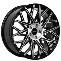 20" Eclipse Wheels 101 Black Machined Rims