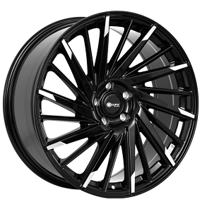20" Eclipse Wheels 105 Black Milled Tips Rims