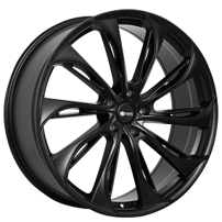 20" Eclipse Wheels 106 Full Satin Black Rims
