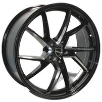 20" Elegance Wheels Sharp Gloss Black Milled Rims