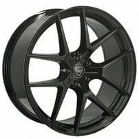 20" Staggered Elegant Wheels E017 Gloss Black Rims