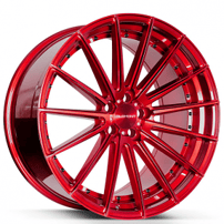20" Staggered Element Wheels EL15 Candy Red Rims
