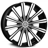 22" Elure Wheels 030 Black with Machined Face Rims