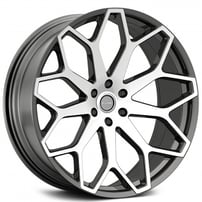 24x8.5" Elure Wheels 046 Black with Machined Face Rims