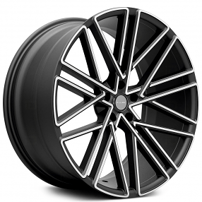 22x8" Elure Wheels 049 Black with Machined Face Rims