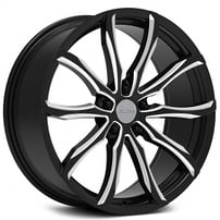 22x8" Elure Wheels 051 Black with Milled Rims