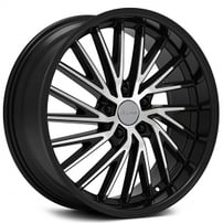 20" Elure Wheels 053 Black with Machined Face Rims