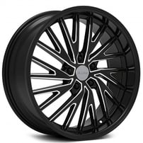 20" Elure Wheels 053 Black with Milled Rims
