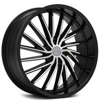 24" Elure Wheels 054 Black with Machined Face Rims