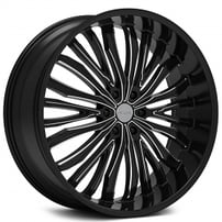 26" Elure Wheels 055 Black with Milled Rims
