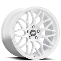 19" Staggered ESR Wheels AP1 Gloss White JDM Style Rims