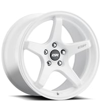 19" Staggered ESR Wheels AP5C Gloss White JDM Style Rims