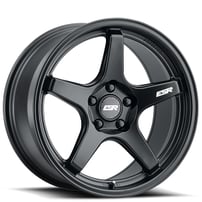 18" Staggered ESR Wheels AP5C Satin Black JDM Style Rims