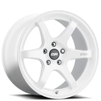 19" Staggered ESR Wheels AP6 Gloss White JDM Style Rims