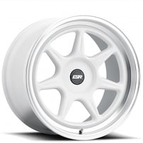 18" Staggered ESR Wheels CR7 Gloss White JDM Style Rims