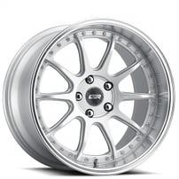 19" Staggered ESR Wheels CS12 Hyper Silver JDM Style Rims