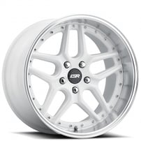 18" Staggered ESR Wheels CS15 Gloss White JDM Style Rims