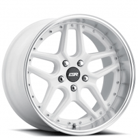 19" Staggered ESR Wheels CS15 Gloss White JDM Style Rims
