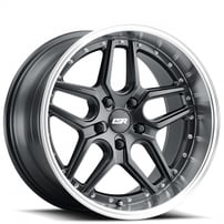 18" Staggered ESR Wheels CS15 Gloss Graphite JDM Style Rims