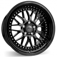 19" Staggered ESR Wheels SR01 Gloss Black JDM Style Rims