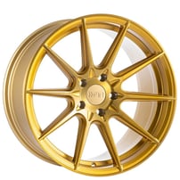 18" F1R Wheels F101 Brushed Gold Rims