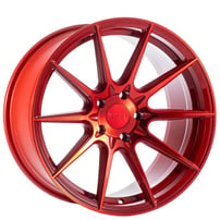 20" Staggered F1R Wheels F101 Candy Red Rims