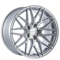 19" Staggered F1R Wheels F103 Brushed Silver Rims
