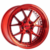 18" Staggered F1R Wheels F105 Candy Red Rims