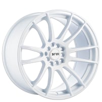 18" Staggered F1R Wheels F107 White Rims