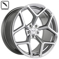 20" Staggered Factory Flow Form Wheels V028 Liquid Silver Rims 