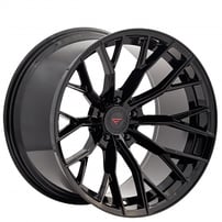 20" Staggered Ferrada Wheels F8-FR9 Obsidian Black Rims