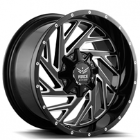 20" Force Off-Road Wheels F16 Black Milled Rims